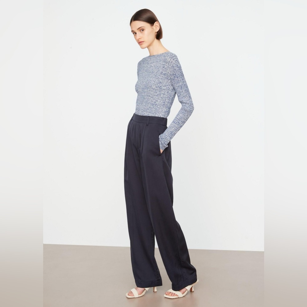 VINCE Silk-Blend High-Waist Pull-On Pants - Picture 9 of 14